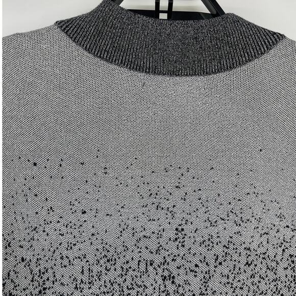 Adrienne Vittadini Sparkly Womens Sweater Sz 1X Holiday Keyhole Ombre Metallic - Picture 6 of 9